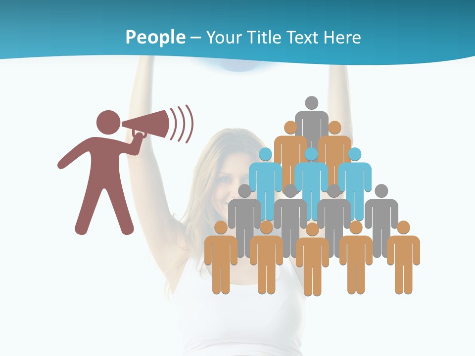 A Pregnant Woman Sitting On A Yoga Mat Holding A Blue Ball PowerPoint Template