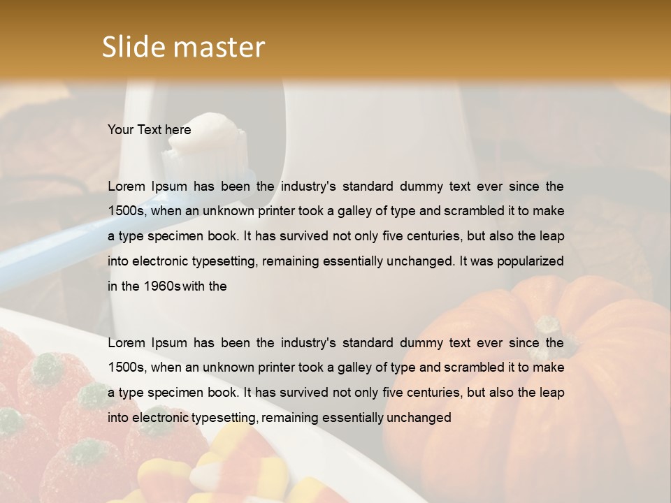 Pumpkin Spook Jujubes PowerPoint Template