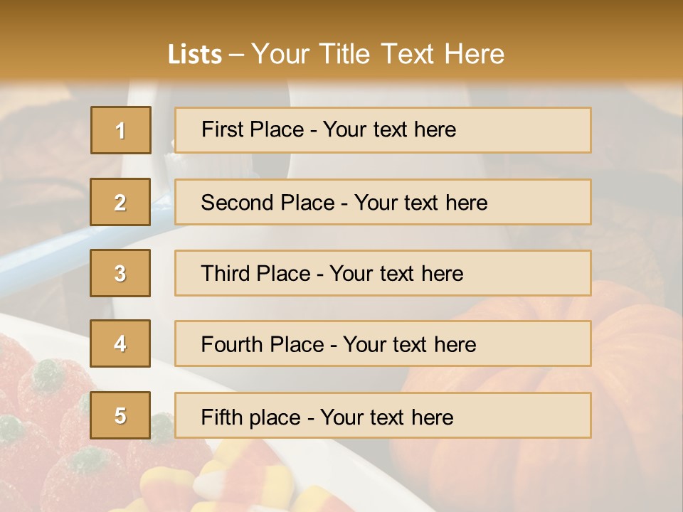 Pumpkin Spook Jujubes PowerPoint Template