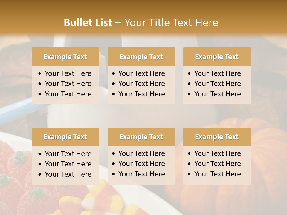 Pumpkin Spook Jujubes PowerPoint Template