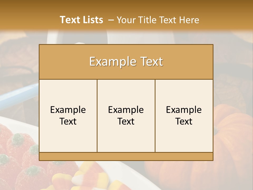 Pumpkin Spook Jujubes PowerPoint Template