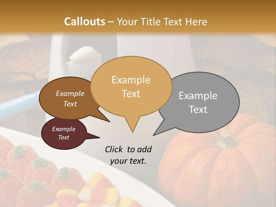 Pumpkin Spook Jujubes PowerPoint Template