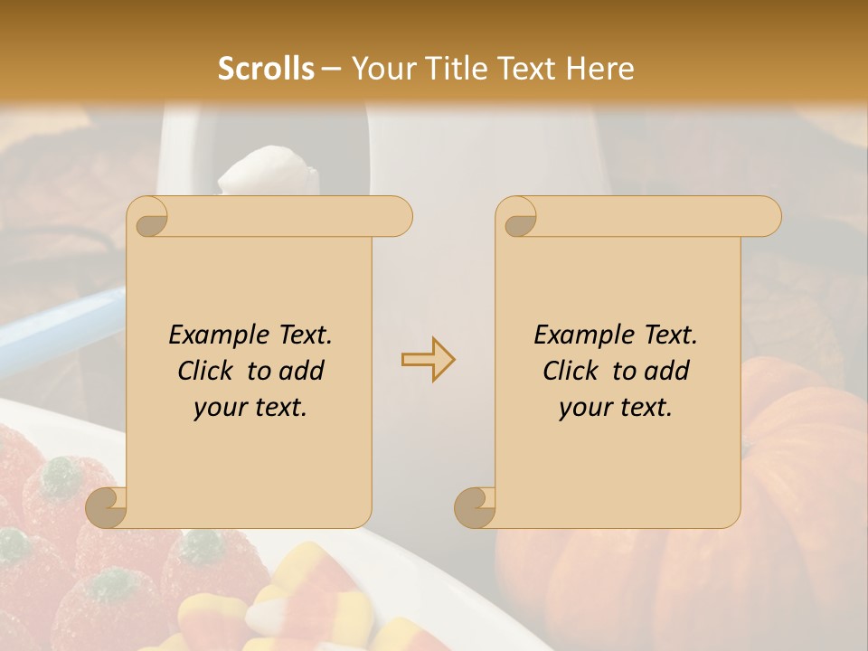 Pumpkin Spook Jujubes PowerPoint Template