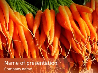 A Bunch Of Carrots Sitting Next To Each Other PowerPoint Template