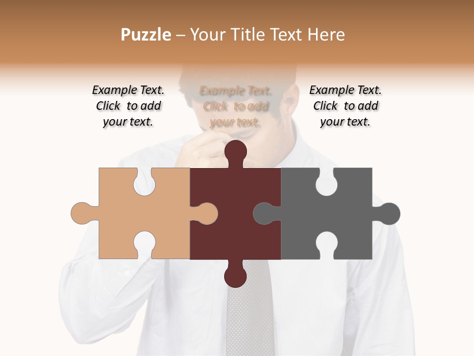 A Man Is Holding His Head In His Hands PowerPoint Template