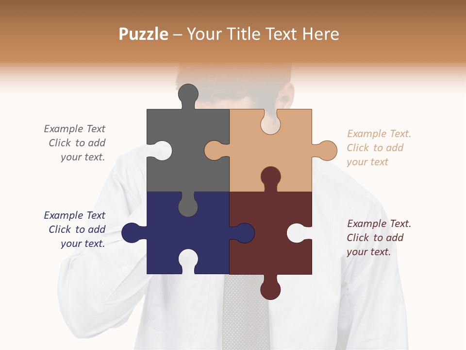 A Man Is Holding His Head In His Hands PowerPoint Template