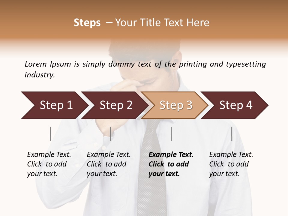 A Man Is Holding His Head In His Hands PowerPoint Template