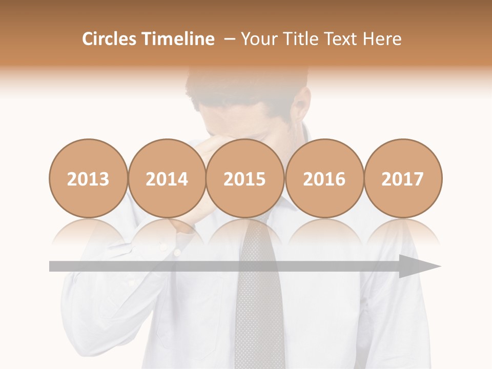 A Man Is Holding His Head In His Hands PowerPoint Template