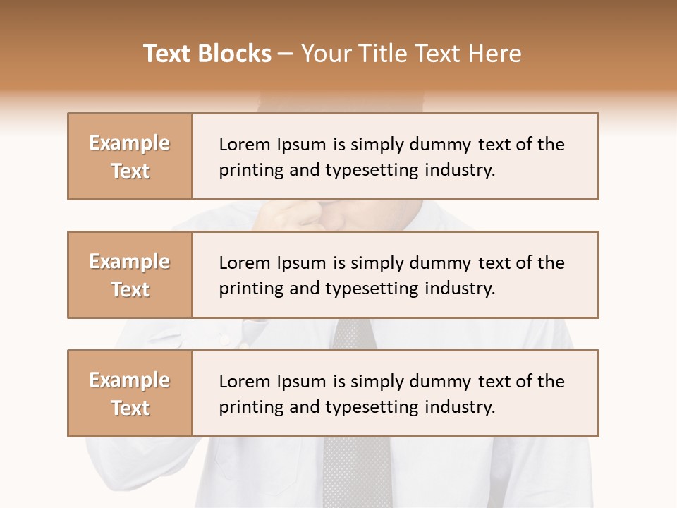 A Man Is Holding His Head In His Hands PowerPoint Template