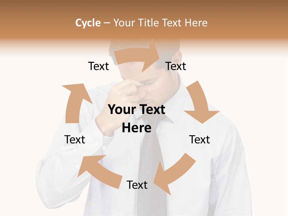 A Man Is Holding His Head In His Hands PowerPoint Template