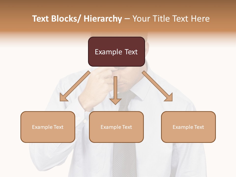 A Man Is Holding His Head In His Hands PowerPoint Template