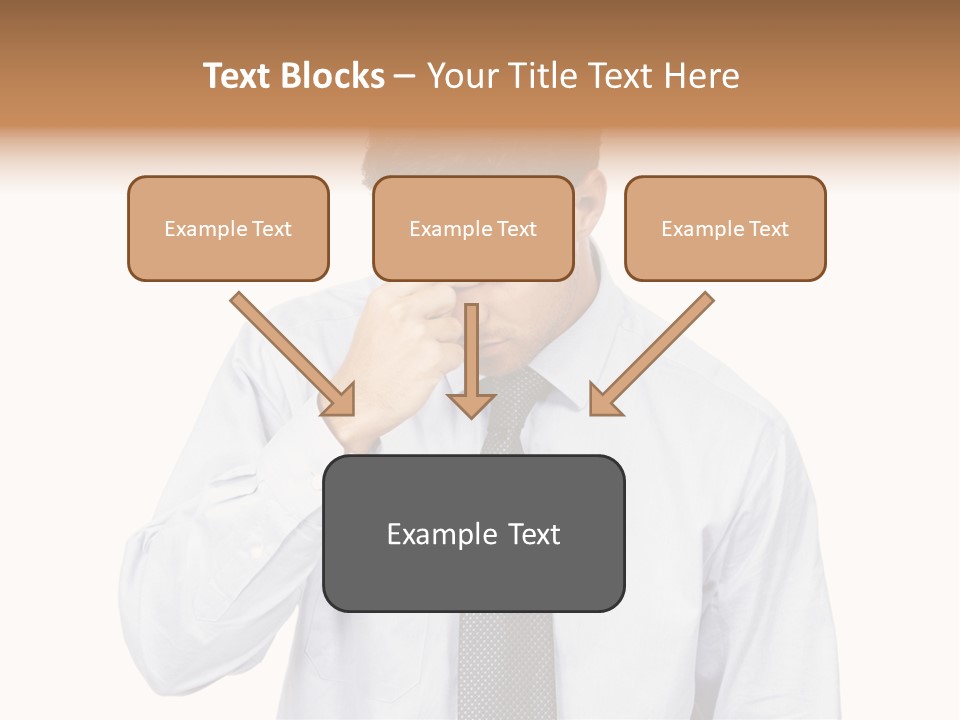 A Man Is Holding His Head In His Hands PowerPoint Template