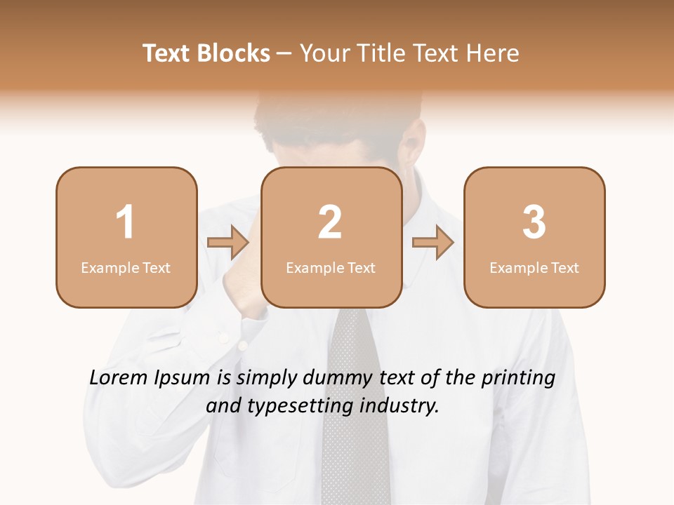 A Man Is Holding His Head In His Hands PowerPoint Template