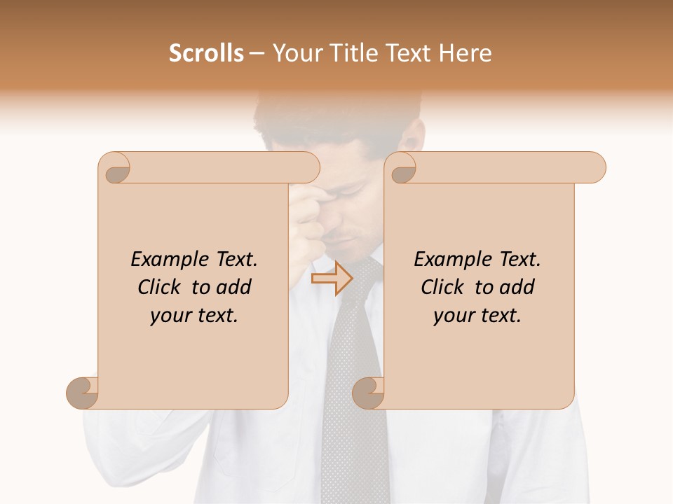 A Man Is Holding His Head In His Hands PowerPoint Template
