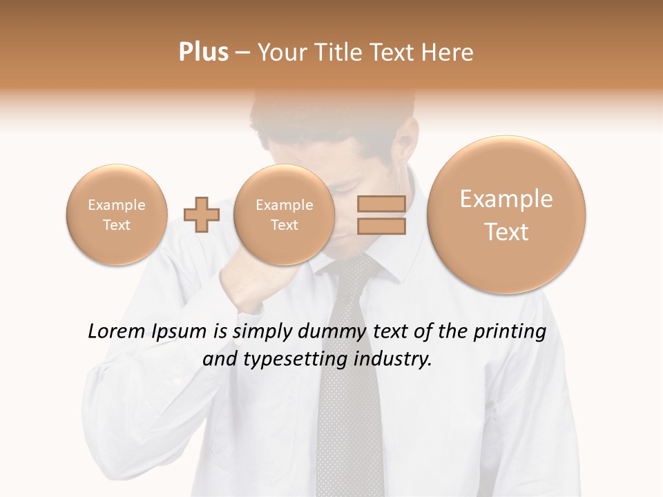 A Man Is Holding His Head In His Hands PowerPoint Template