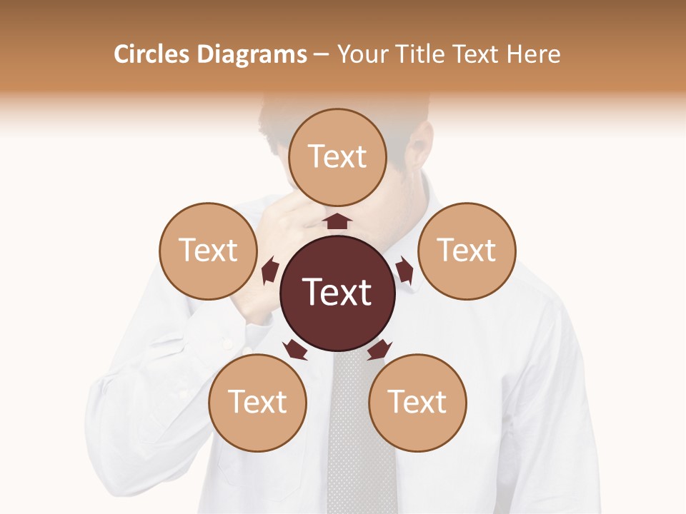 A Man Is Holding His Head In His Hands PowerPoint Template