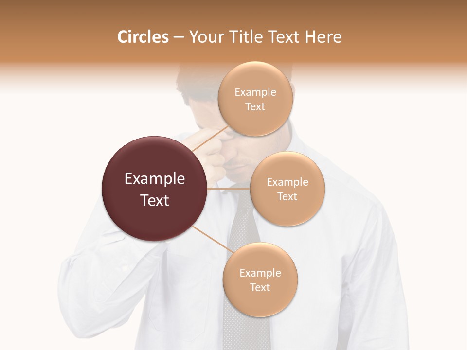 A Man Is Holding His Head In His Hands PowerPoint Template