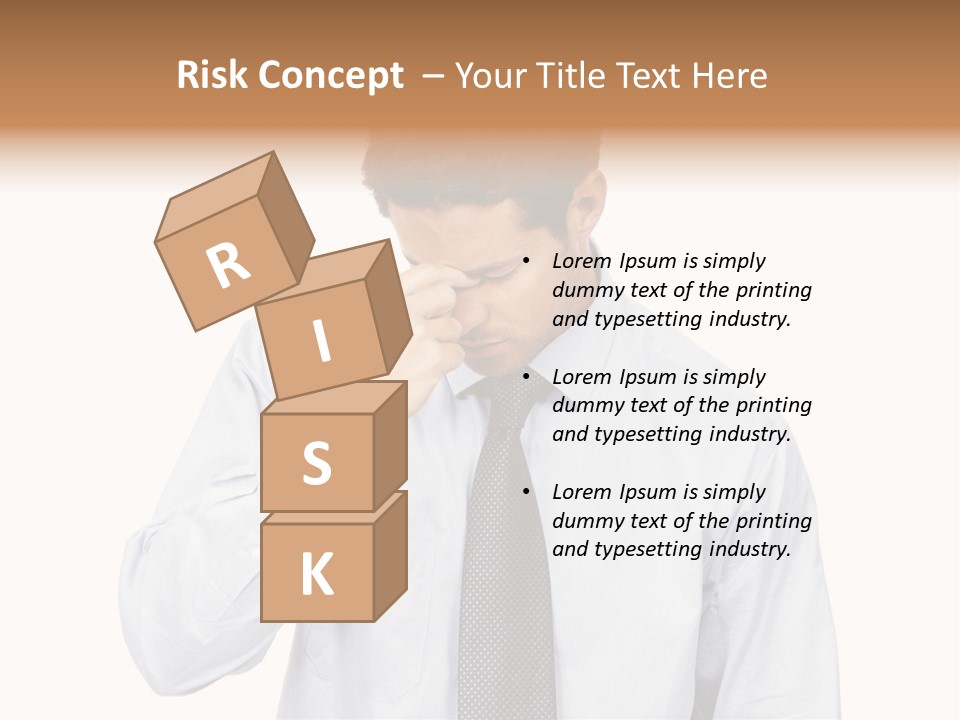 A Man Is Holding His Head In His Hands PowerPoint Template