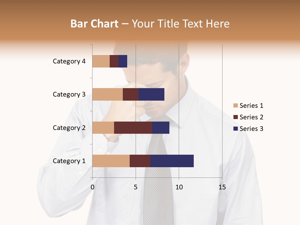 A Man Is Holding His Head In His Hands PowerPoint Template