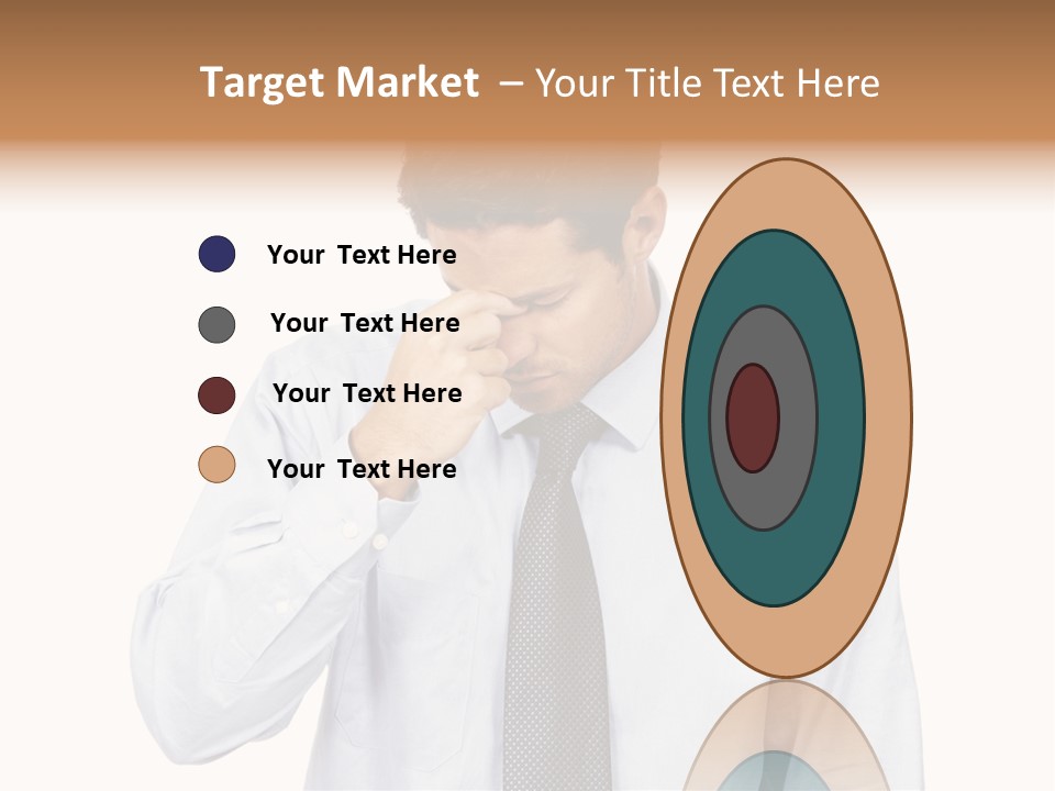 A Man Is Holding His Head In His Hands PowerPoint Template