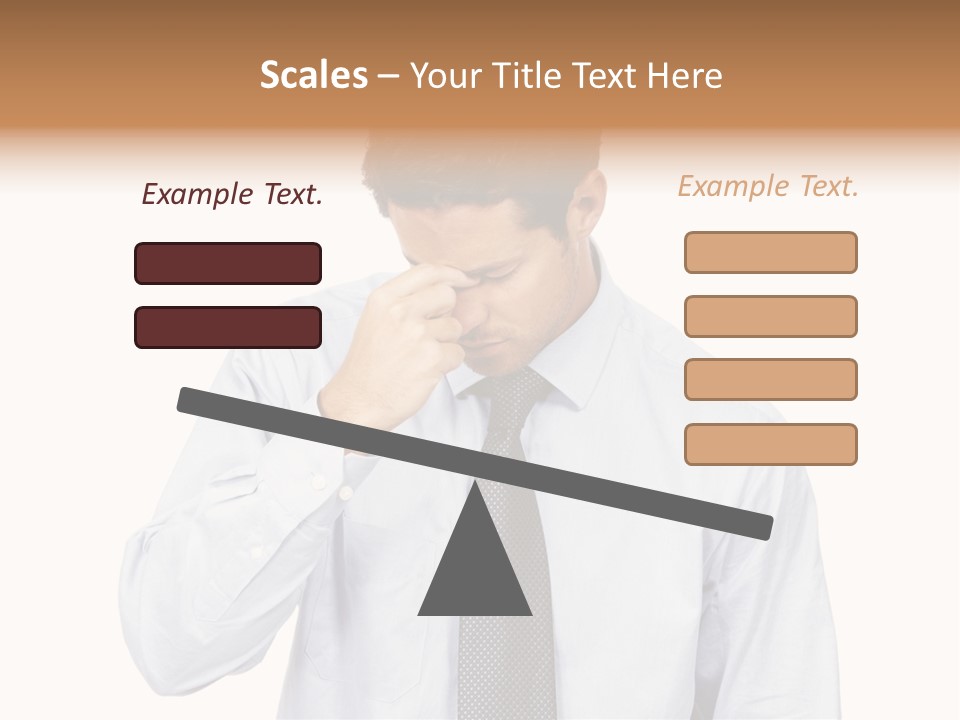 A Man Is Holding His Head In His Hands PowerPoint Template