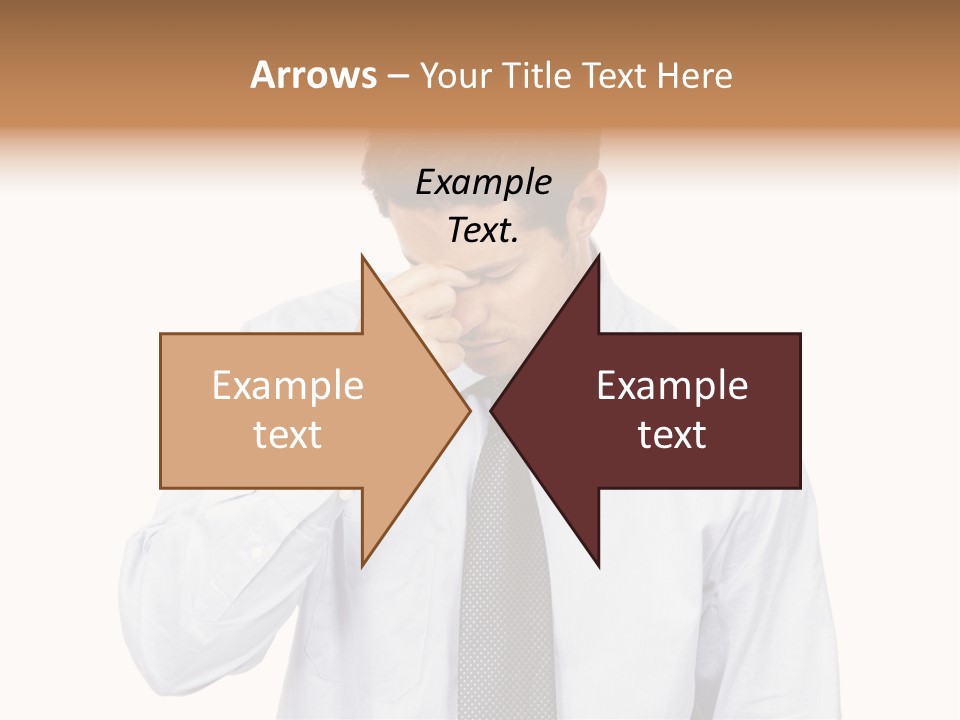 A Man Is Holding His Head In His Hands PowerPoint Template