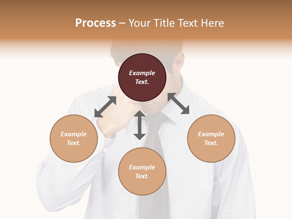 A Man Is Holding His Head In His Hands PowerPoint Template