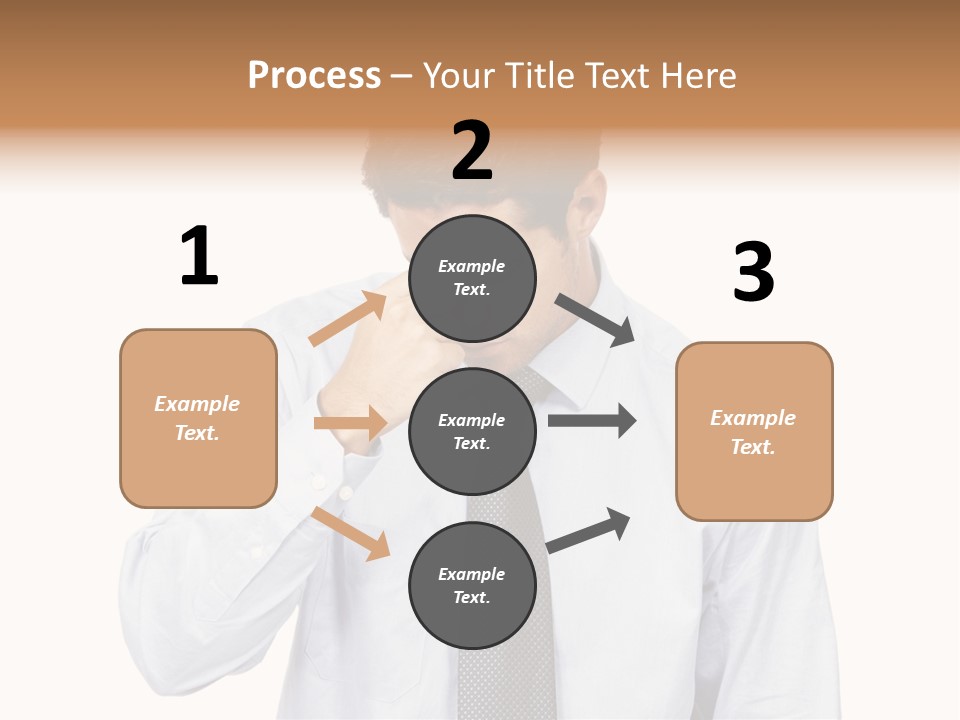 A Man Is Holding His Head In His Hands PowerPoint Template