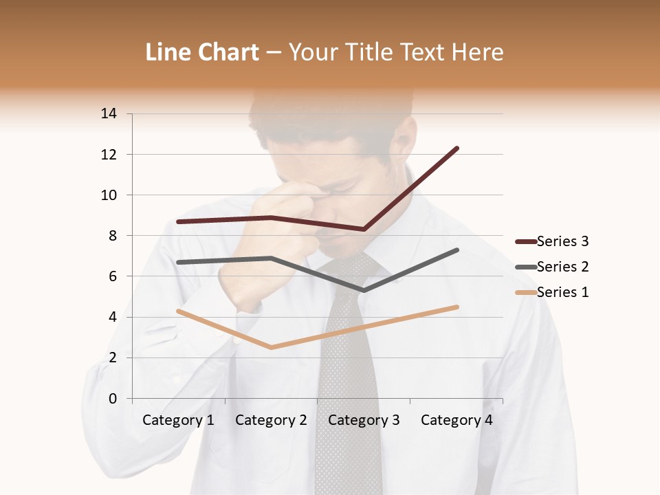 A Man Is Holding His Head In His Hands PowerPoint Template