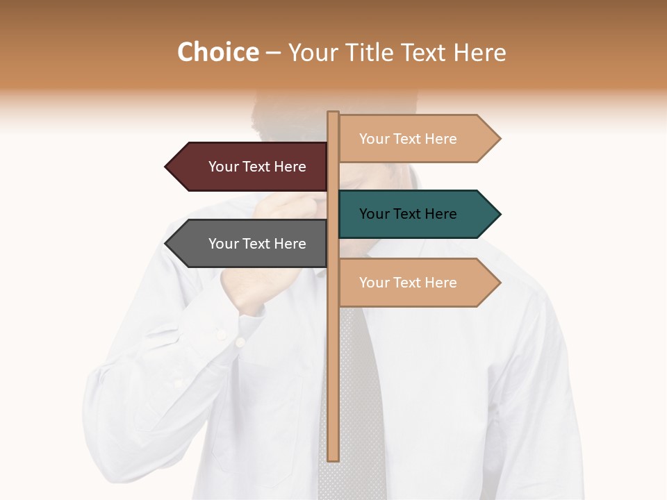 A Man Is Holding His Head In His Hands PowerPoint Template