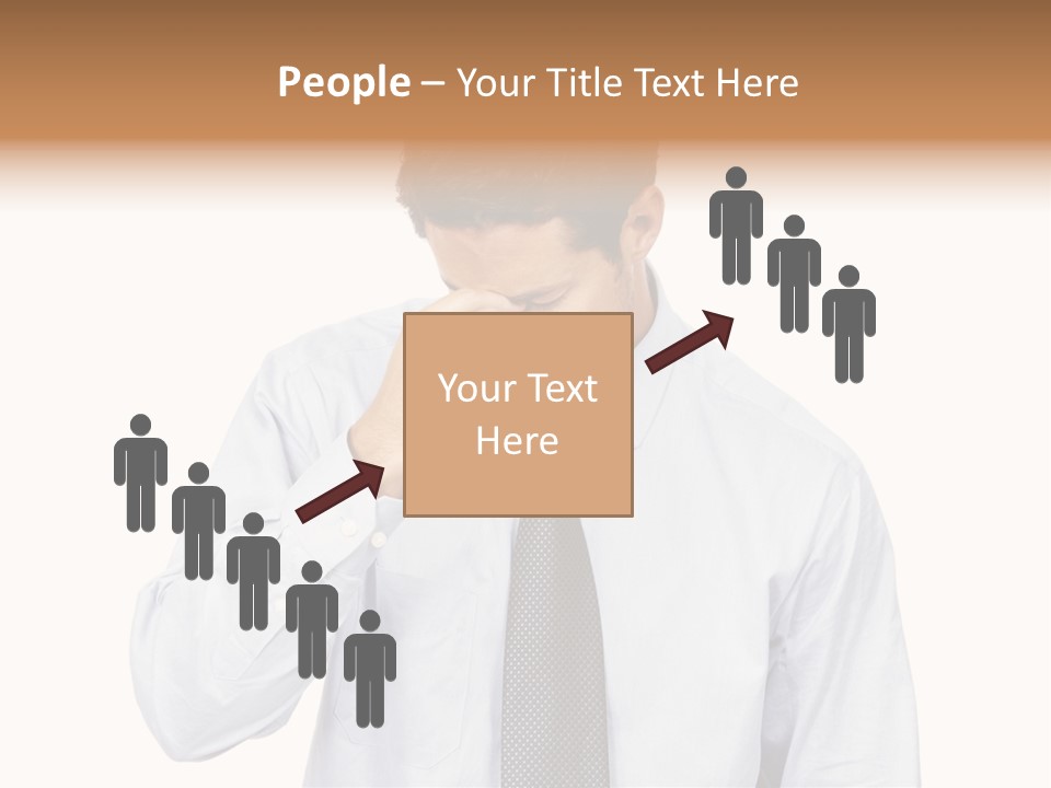 A Man Is Holding His Head In His Hands PowerPoint Template