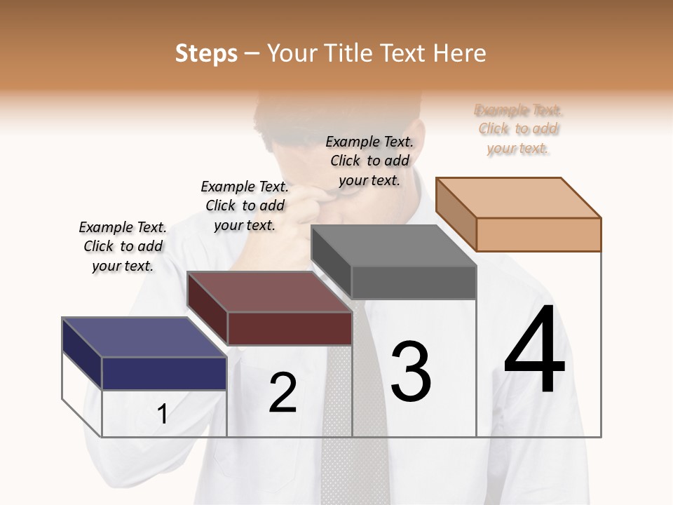 A Man Is Holding His Head In His Hands PowerPoint Template