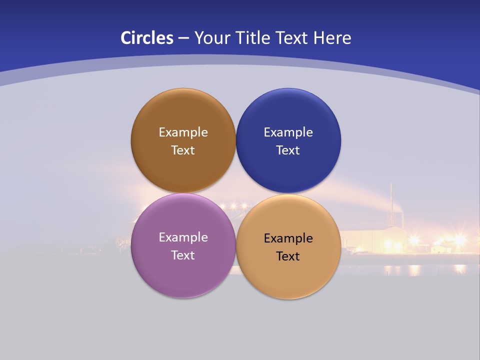 A Power Plant At Night Powerpoint Presentation Template PowerPoint Template