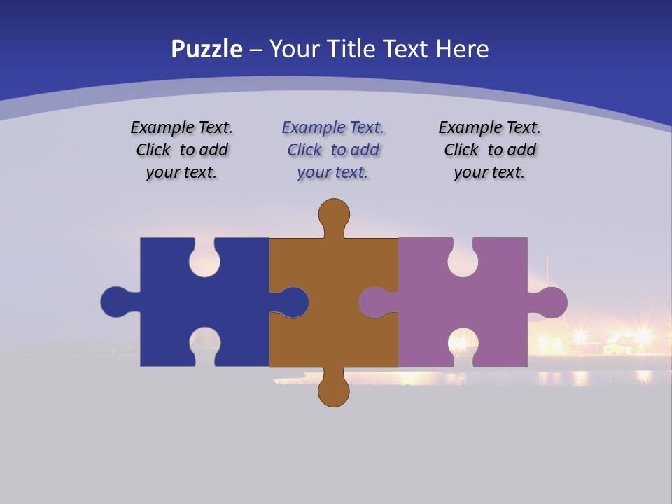 A Power Plant At Night Powerpoint Presentation Template PowerPoint Template