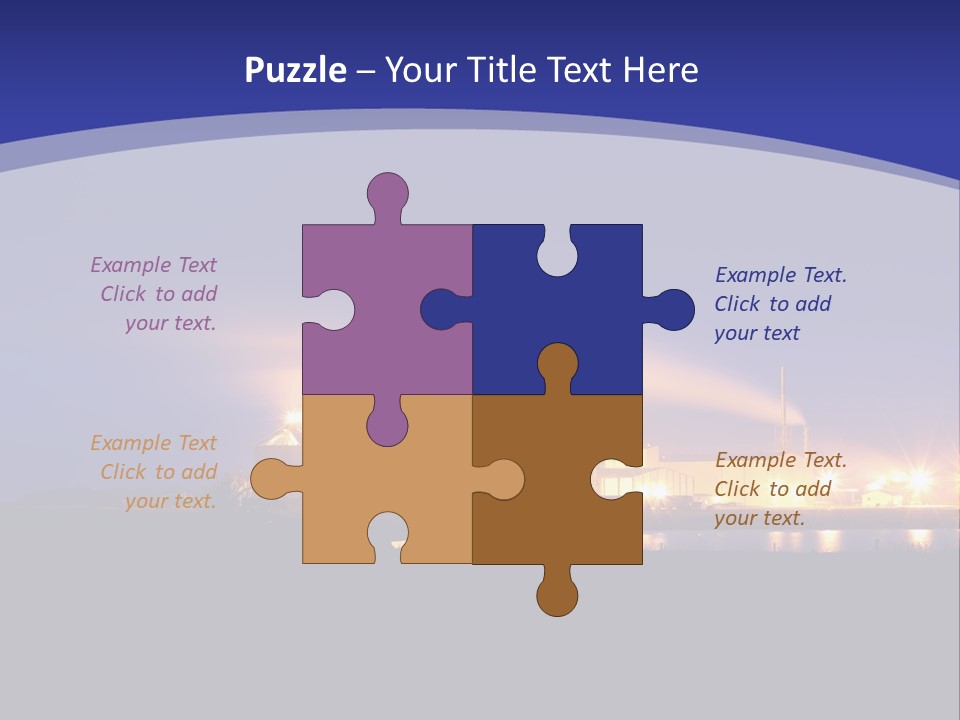 A Power Plant At Night Powerpoint Presentation Template PowerPoint Template