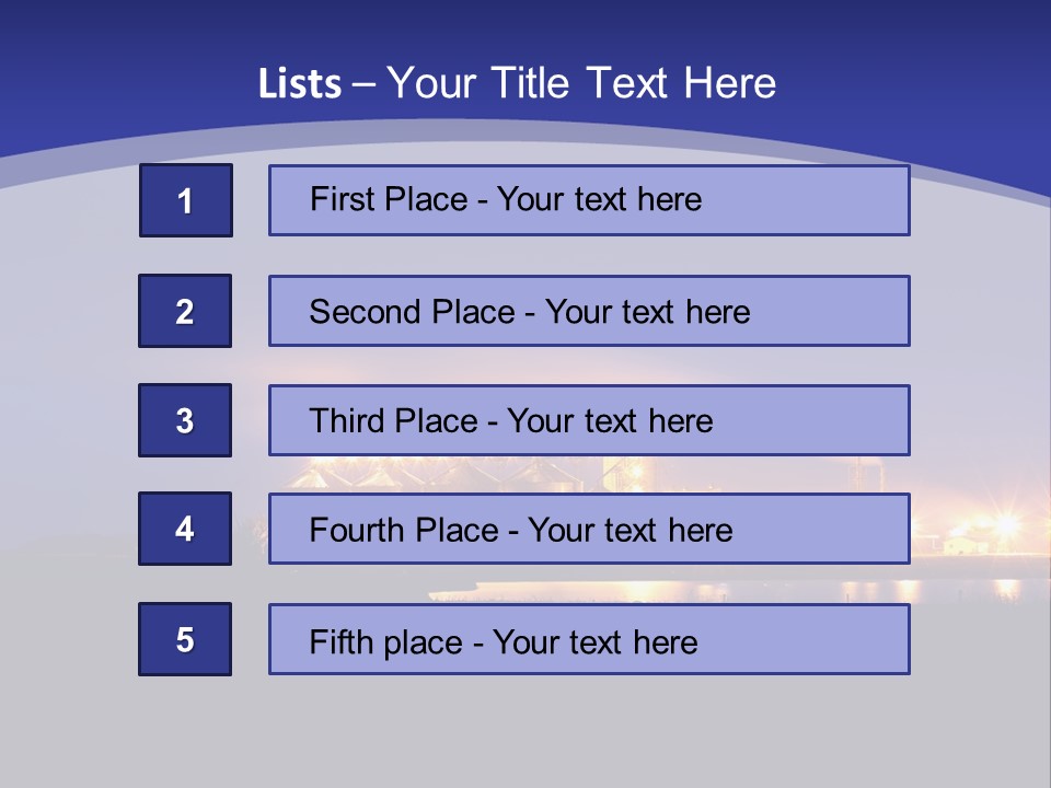 A Power Plant At Night Powerpoint Presentation Template PowerPoint Template