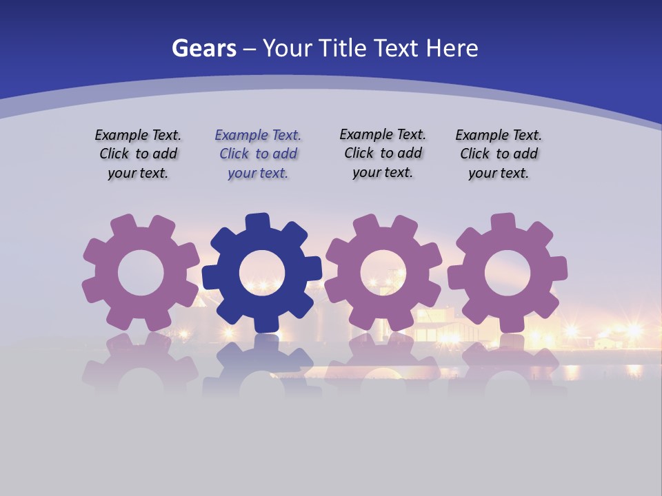 A Power Plant At Night Powerpoint Presentation Template PowerPoint Template