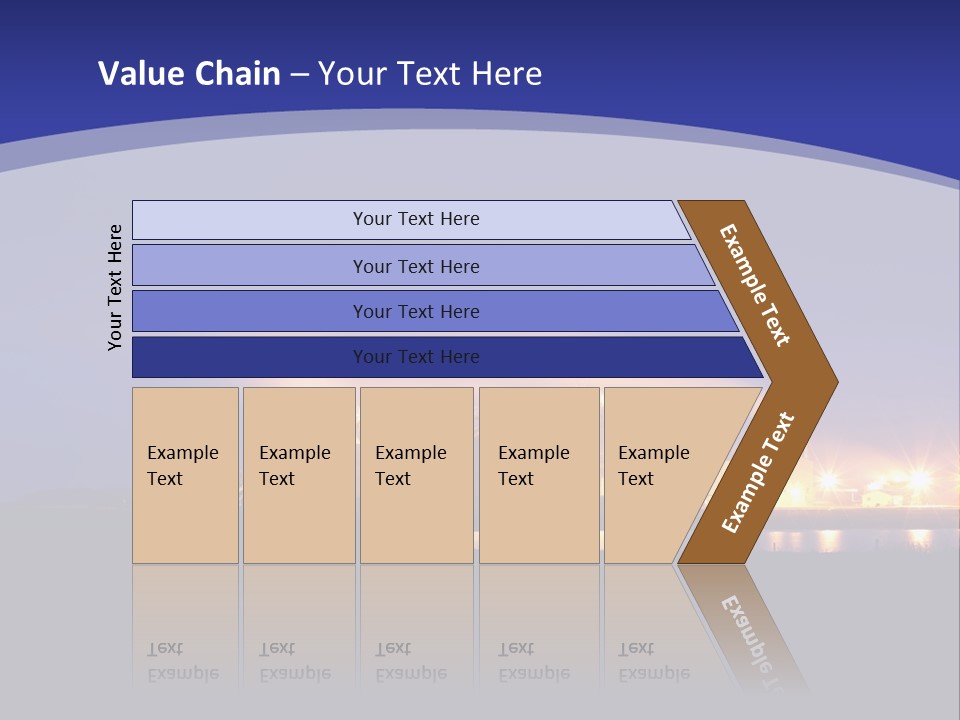 A Power Plant At Night Powerpoint Presentation Template PowerPoint Template