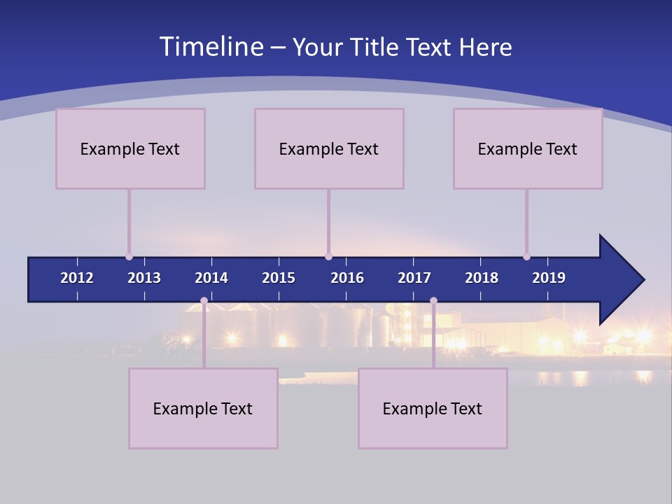 A Power Plant At Night Powerpoint Presentation Template PowerPoint Template