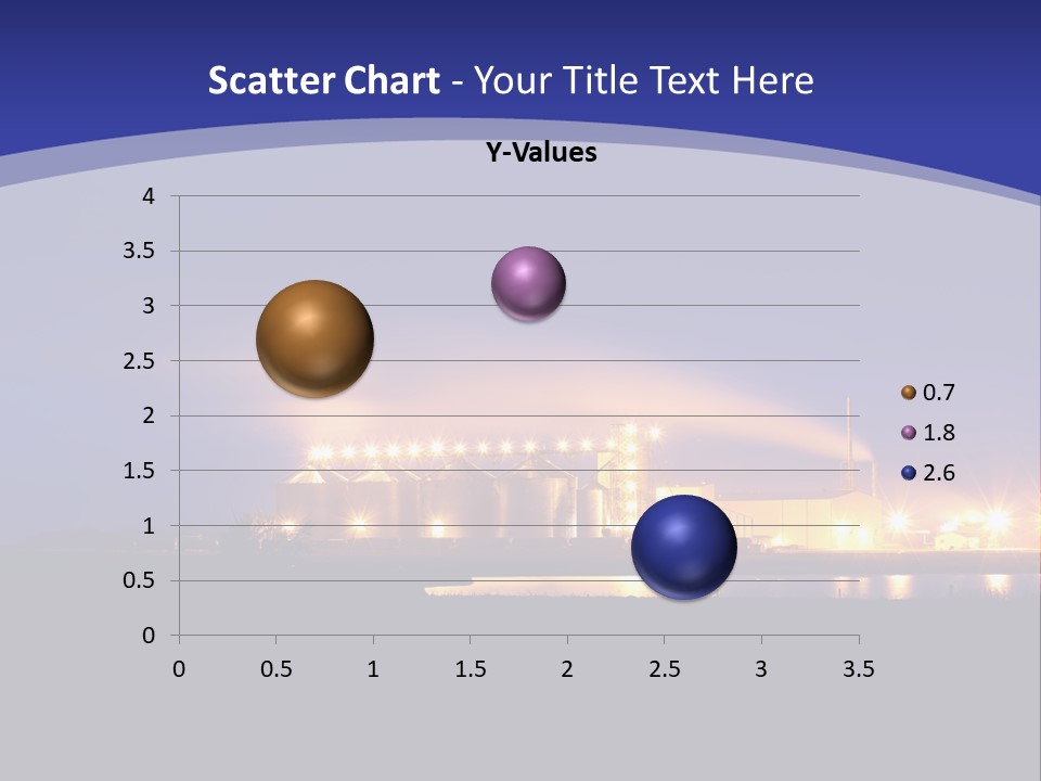A Power Plant At Night Powerpoint Presentation Template PowerPoint Template