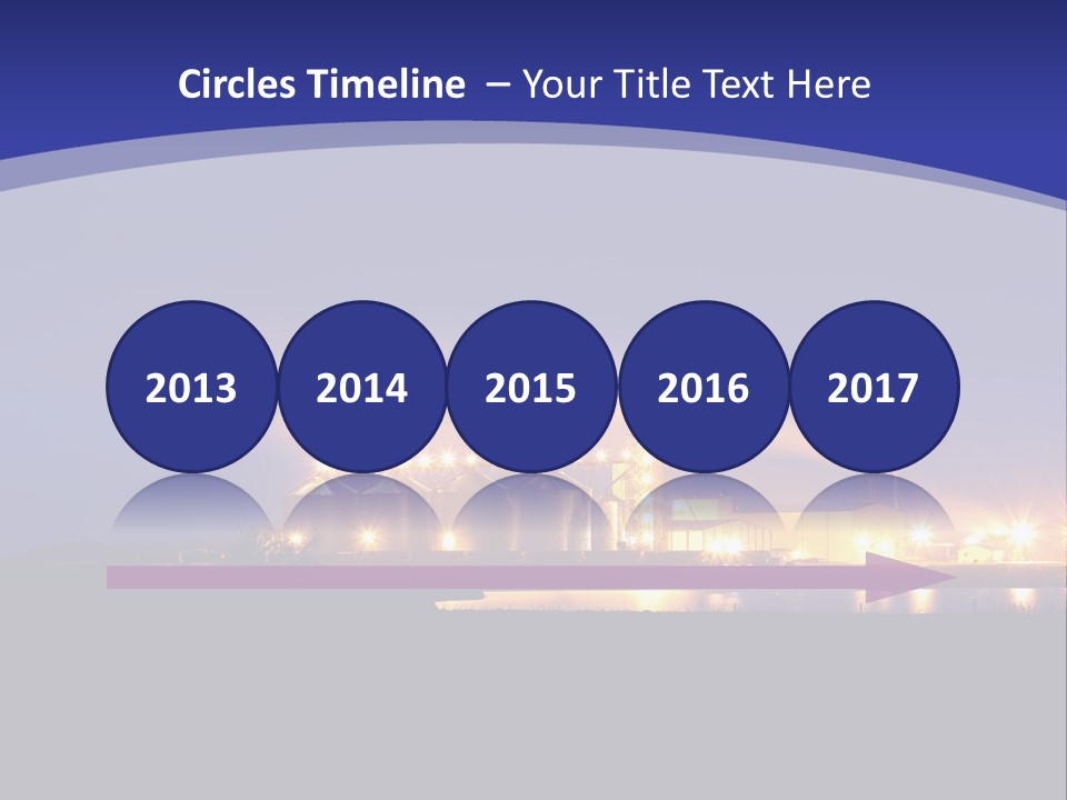 A Power Plant At Night Powerpoint Presentation Template PowerPoint Template