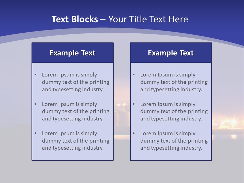 A Power Plant At Night Powerpoint Presentation Template PowerPoint Template