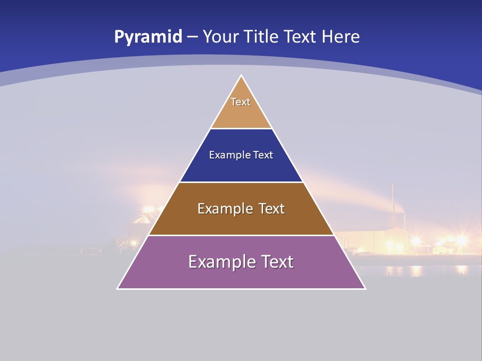 A Power Plant At Night Powerpoint Presentation Template PowerPoint Template