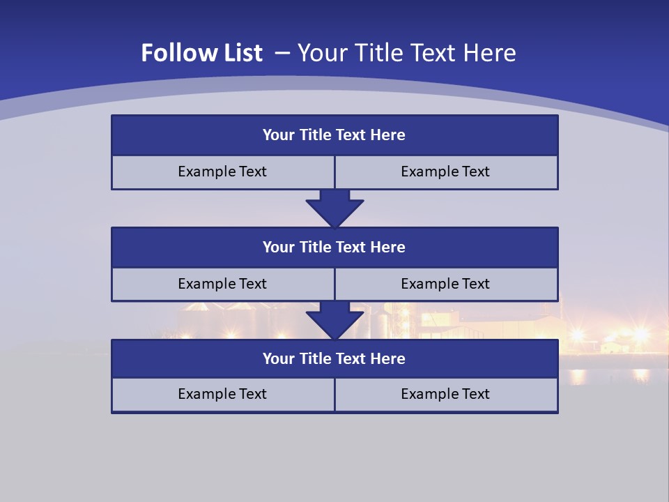 A Power Plant At Night Powerpoint Presentation Template PowerPoint Template