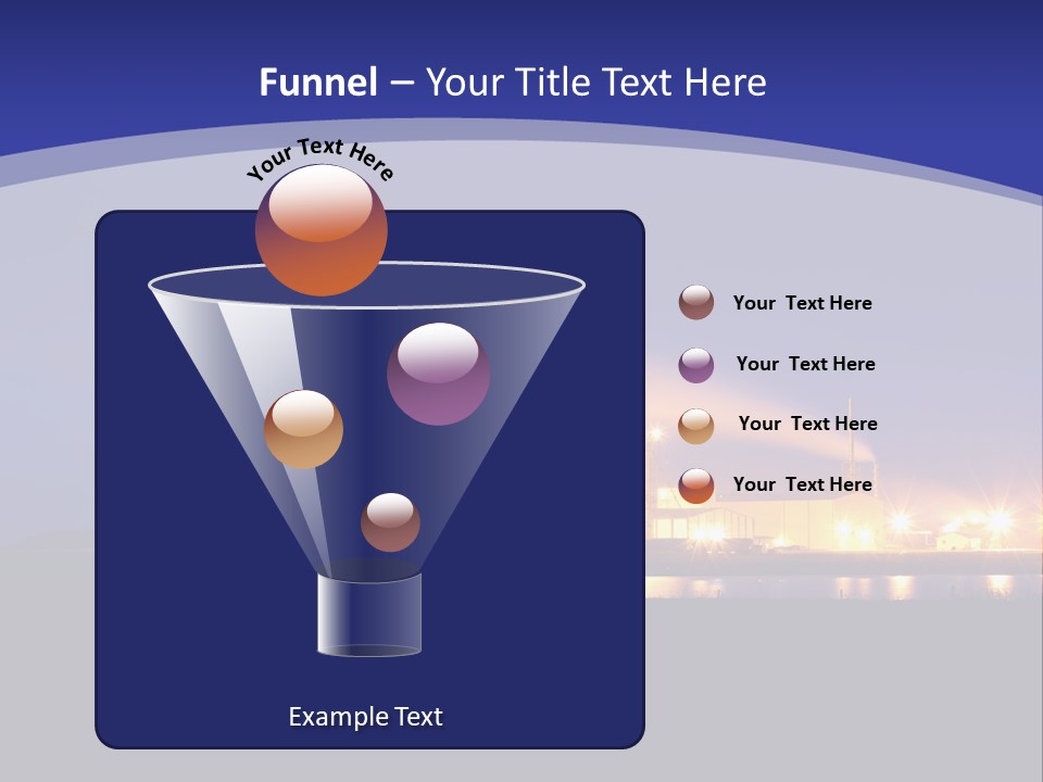 A Power Plant At Night Powerpoint Presentation Template PowerPoint Template