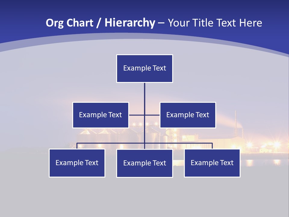 A Power Plant At Night Powerpoint Presentation Template PowerPoint Template