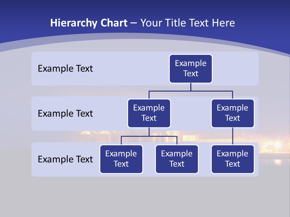 A Power Plant At Night Powerpoint Presentation Template PowerPoint Template