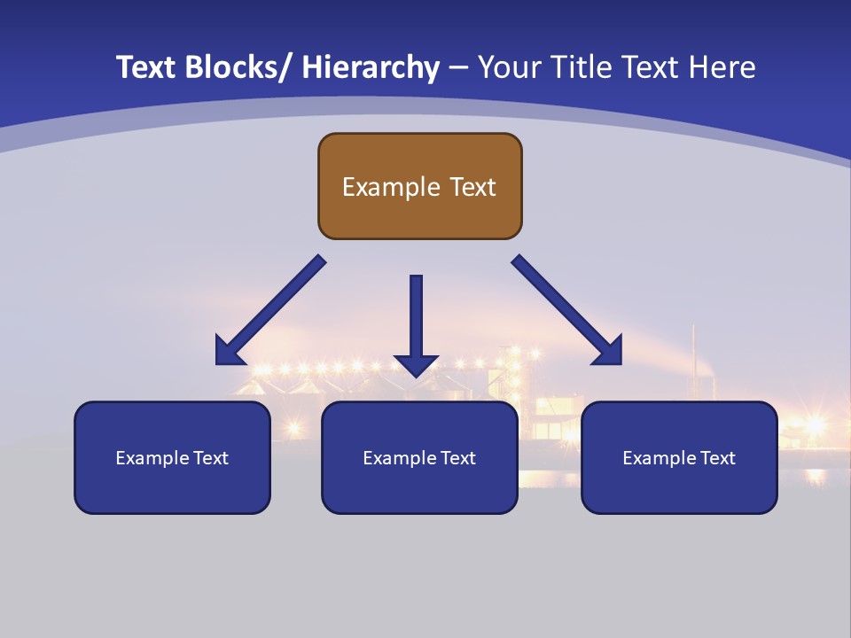 A Power Plant At Night Powerpoint Presentation Template PowerPoint Template