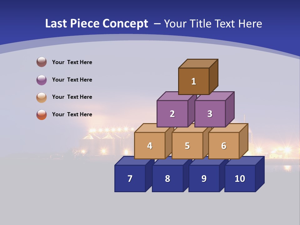 A Power Plant At Night Powerpoint Presentation Template PowerPoint Template