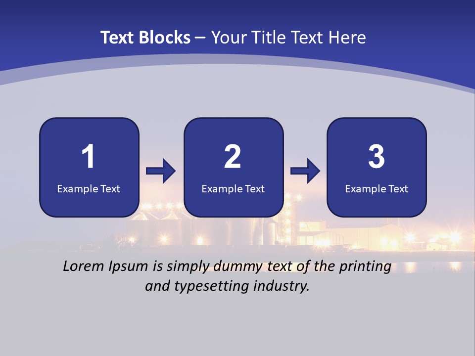 A Power Plant At Night Powerpoint Presentation Template PowerPoint Template